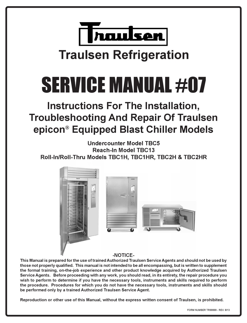 Traulsen Tbc13 Service Manual Pdf Download Manualslib