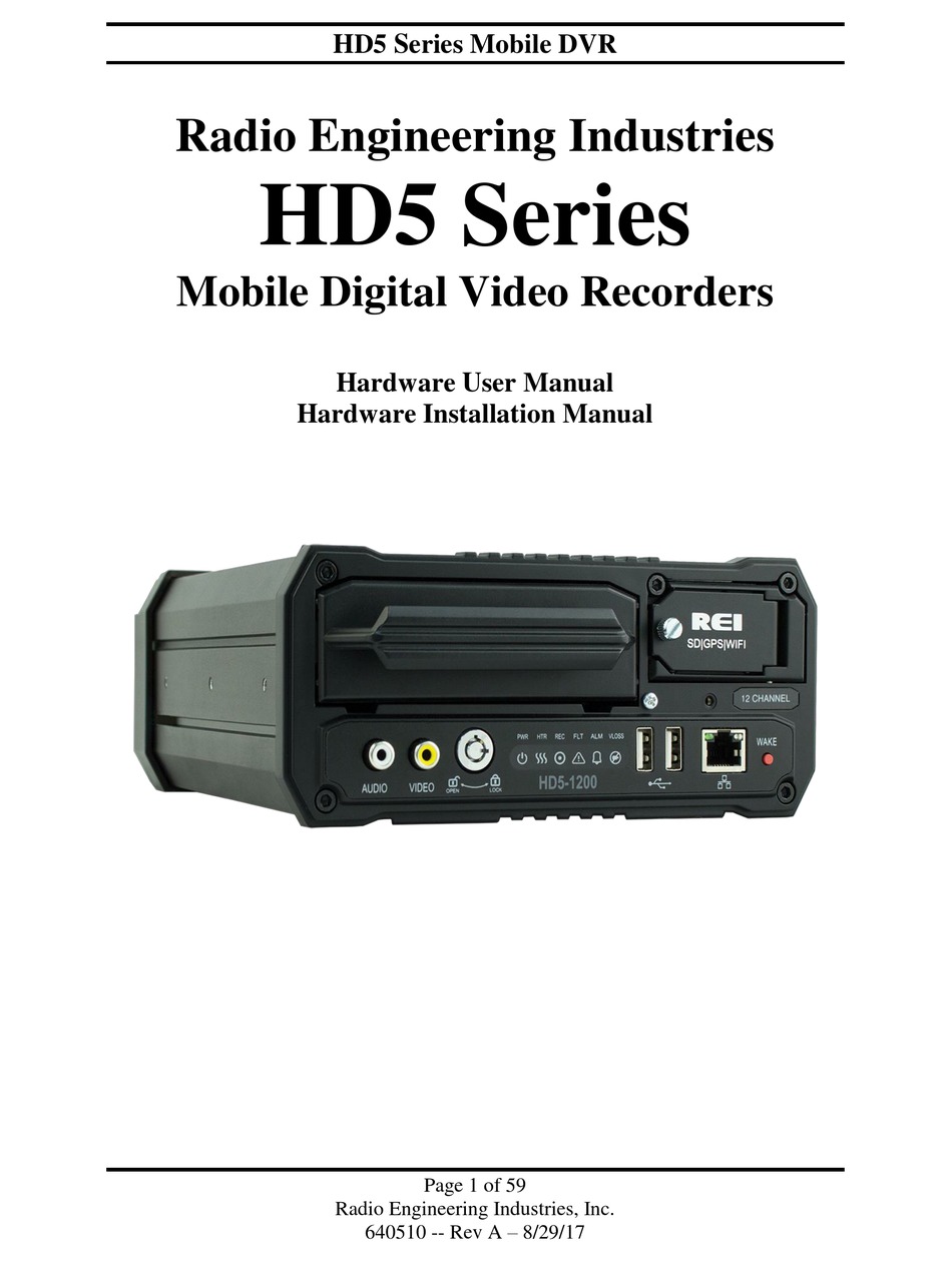 RADIO ENGINEERING INDUSTRIES HD51200 USER MANUAL Pdf Download ManualsLib