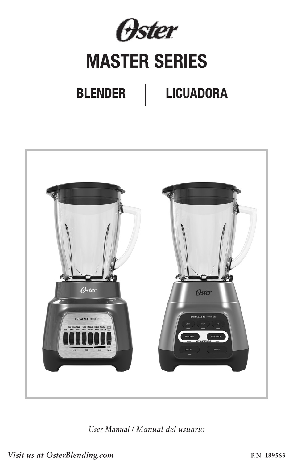 Oster Master Series User Manual Pdf Download Manualslib