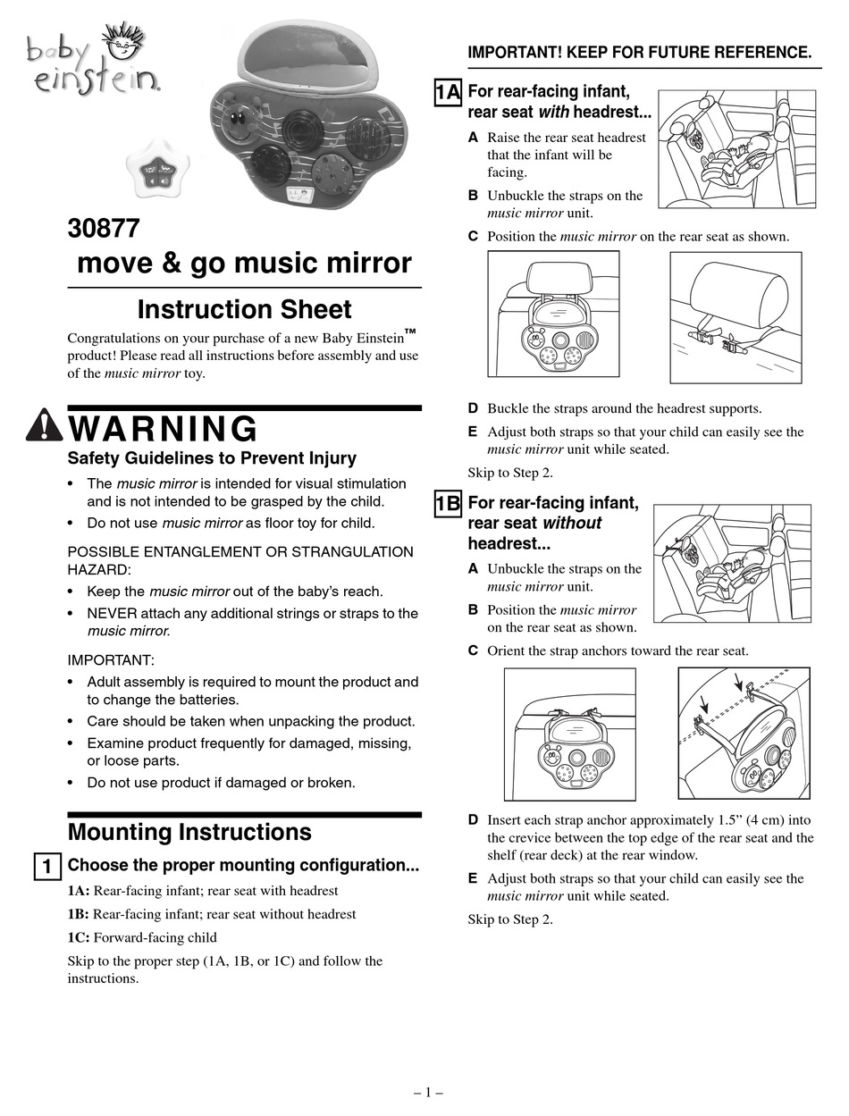 BABY EINSTEIN 30877 INSTRUCTION SHEET Pdf Download ManualsLib