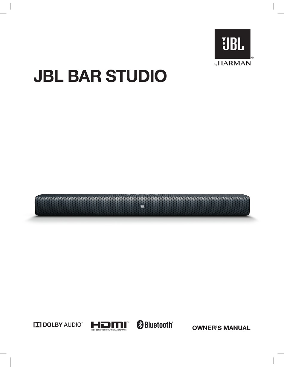 JBL BAR STUDIO OWNER'S MANUAL Pdf Download | ManualsLib