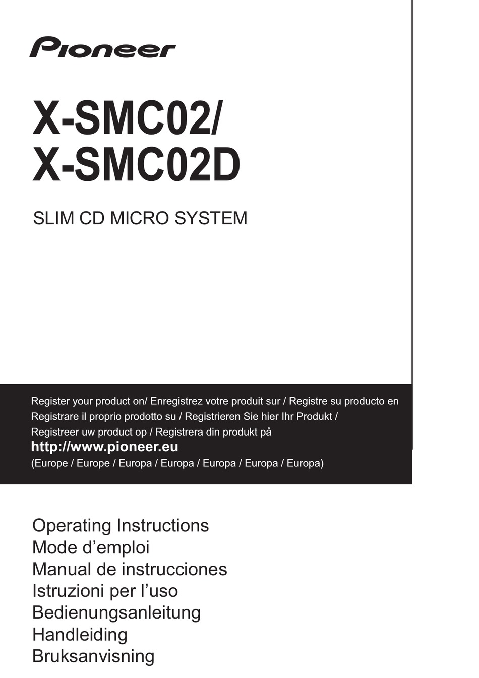 PIONEER X-SMC02 OPERATING INSTRUCTION Pdf Download | ManualsLib