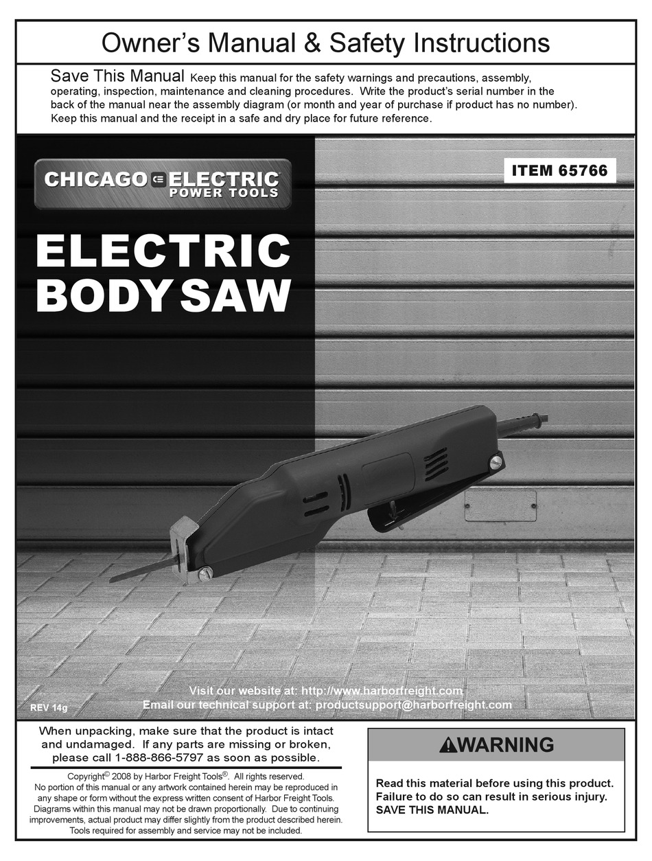 CHICAGO ELECTRIC 65766 OWNER'S MANUAL Pdf Download ManualsLib