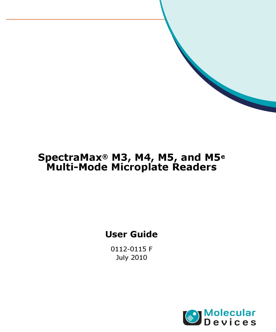 MOLECULAR DEVICES SPECTRAMAX M3 USER MANUAL Pdf Download | ManualsLib