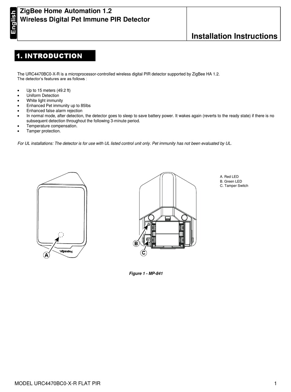 Ecolink Urc4470bc0 X R Installation Instructions Manual Pdf Download Manualslib