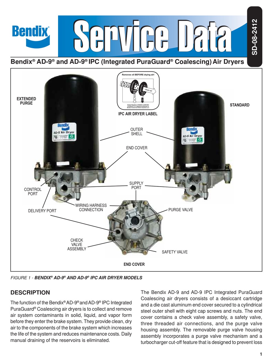 Bendix Ad-9 Air Dryer Parts