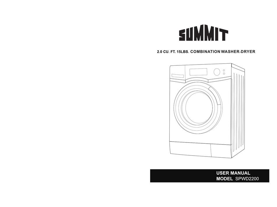 SUMMIT SPWD2200 USER MANUAL Pdf Download ManualsLib