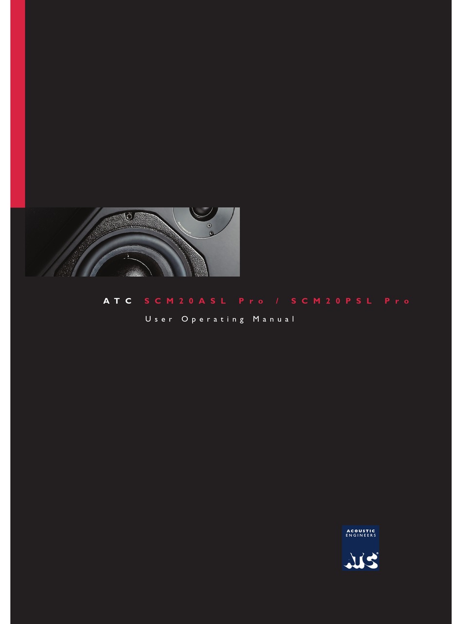 ATC SCM20ASL PRO USER'S OPERATING MANUAL Pdf Download | ManualsLib