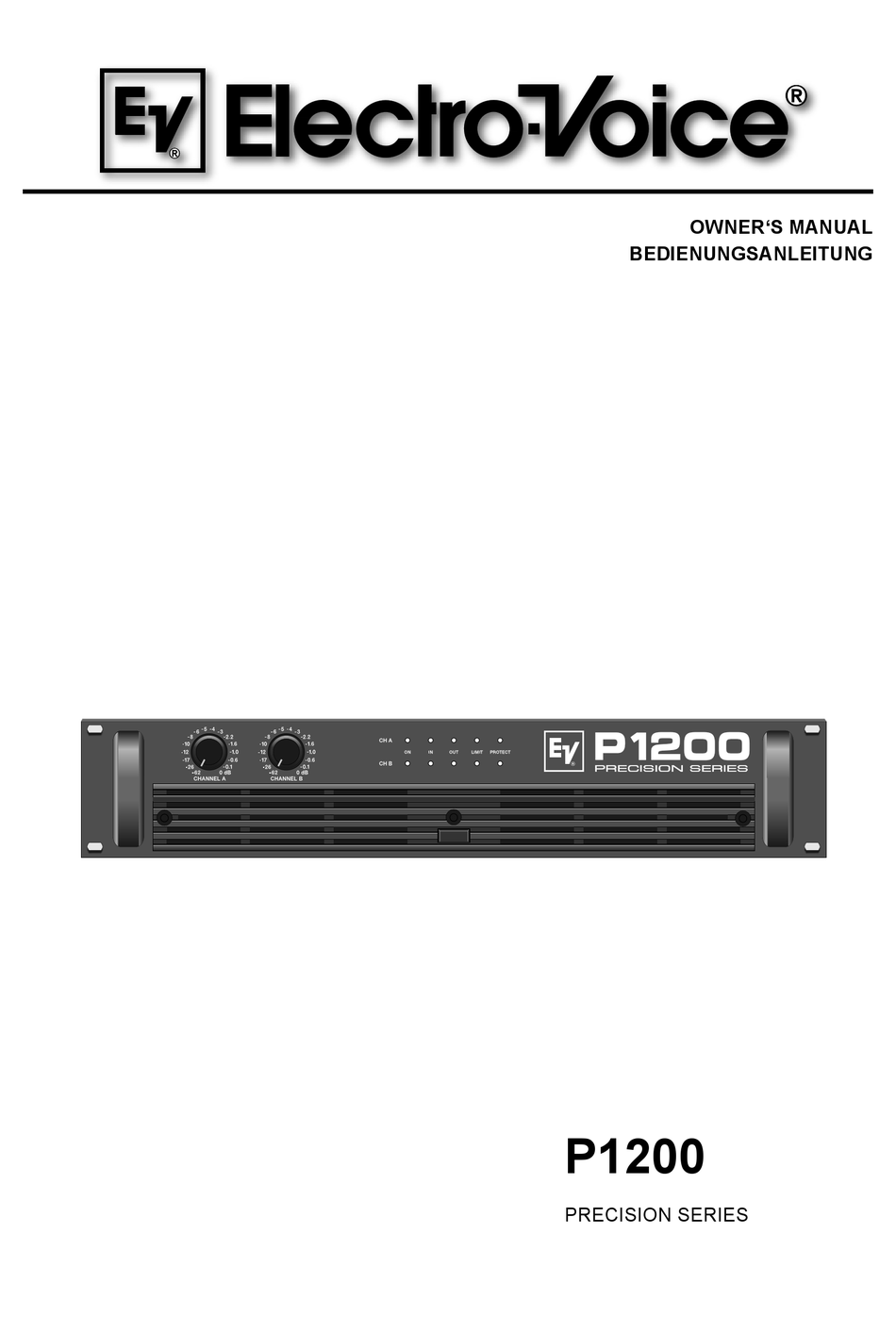 ELECTRO-VOICE P1200 OWNER'S MANUAL Pdf Download | ManualsLib