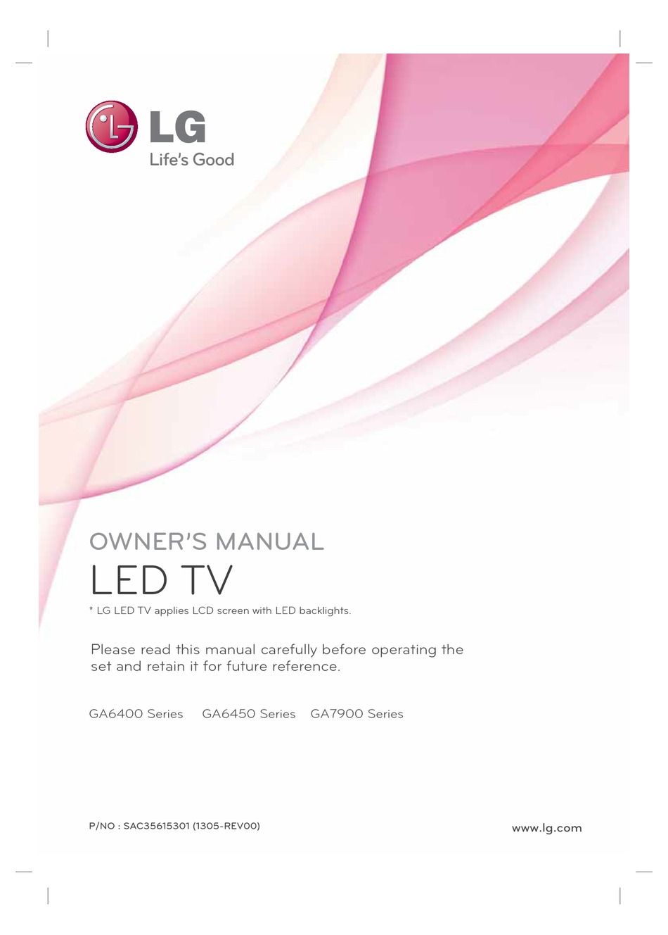 LG 42GA6400 OWNER'S MANUAL Pdf Download | ManualsLib