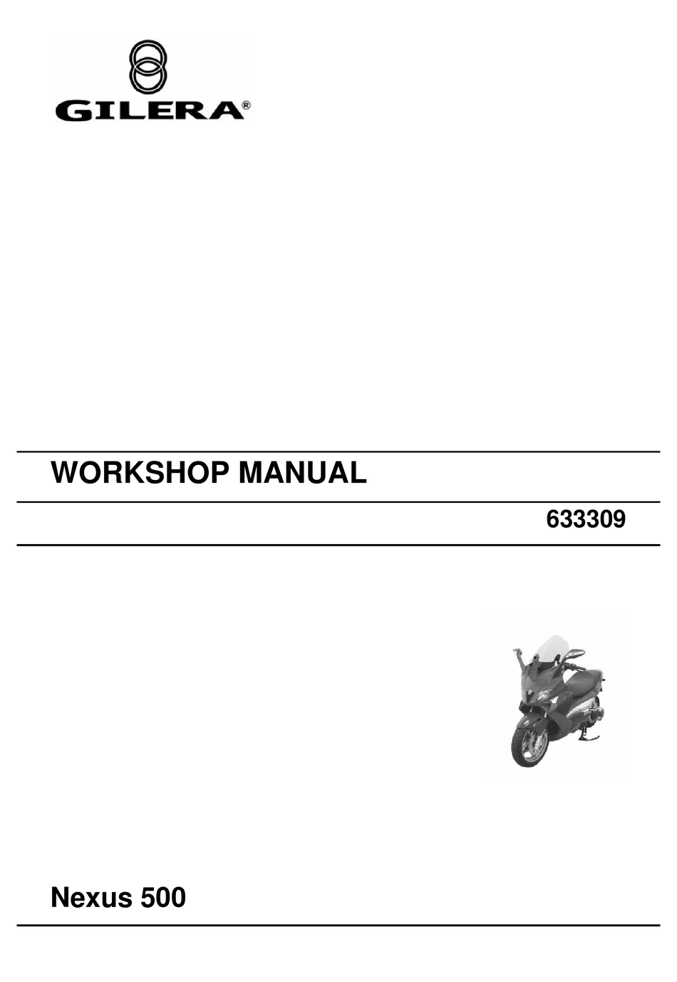 Gilera Nexus 125 ie Workshop Manual on CD 2008 