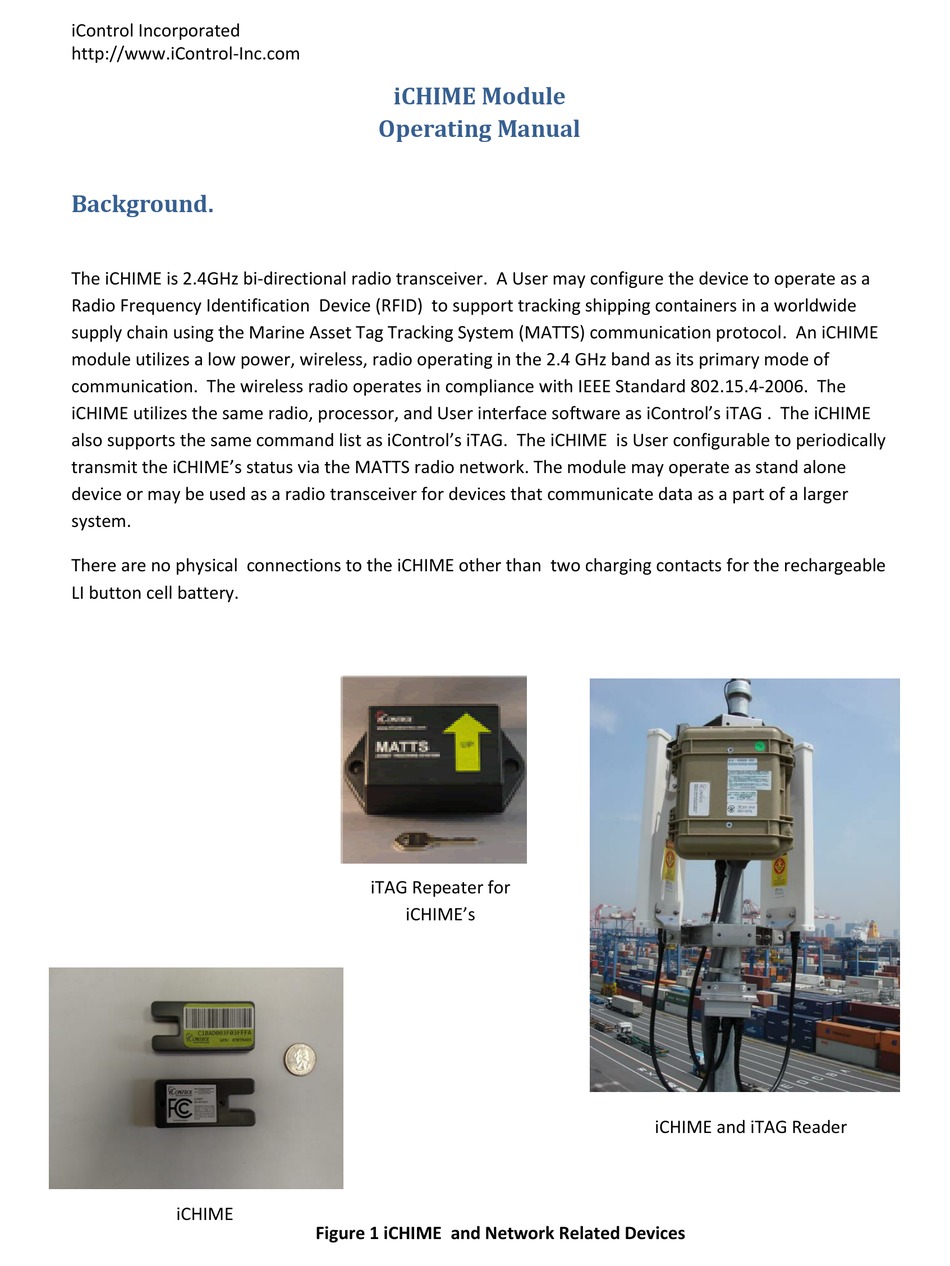 ICONTROL ICHIME OPERATING MANUAL Pdf Download ManualsLib