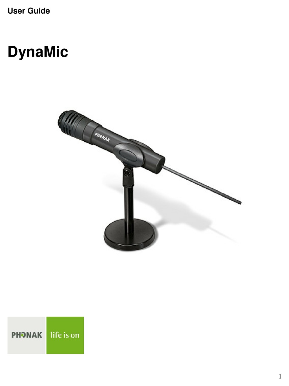 PHONAK DYNAMIC USER MANUAL Pdf Download | ManualsLib