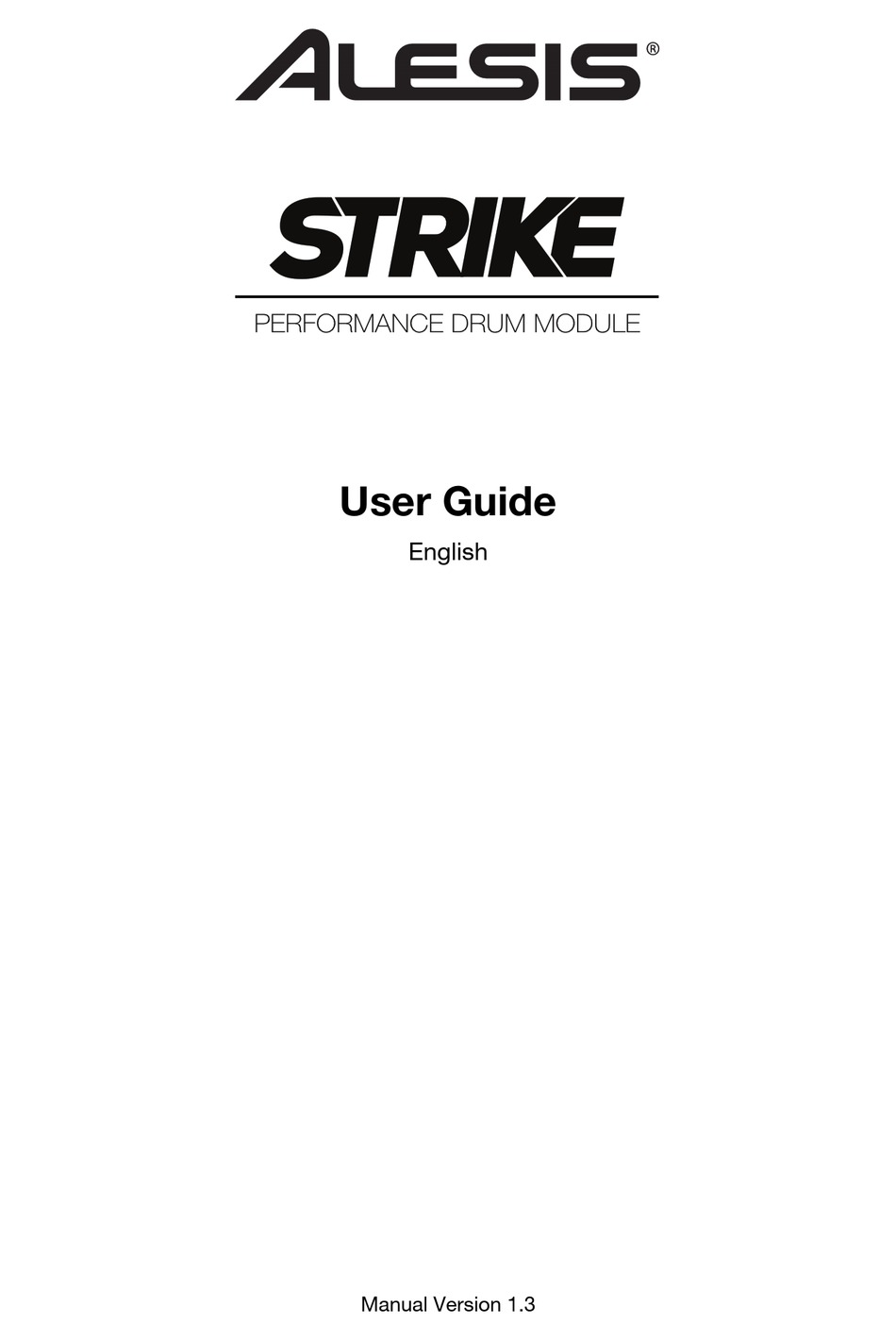 ALESIS STRIKE USER MANUAL Pdf Download | ManualsLib