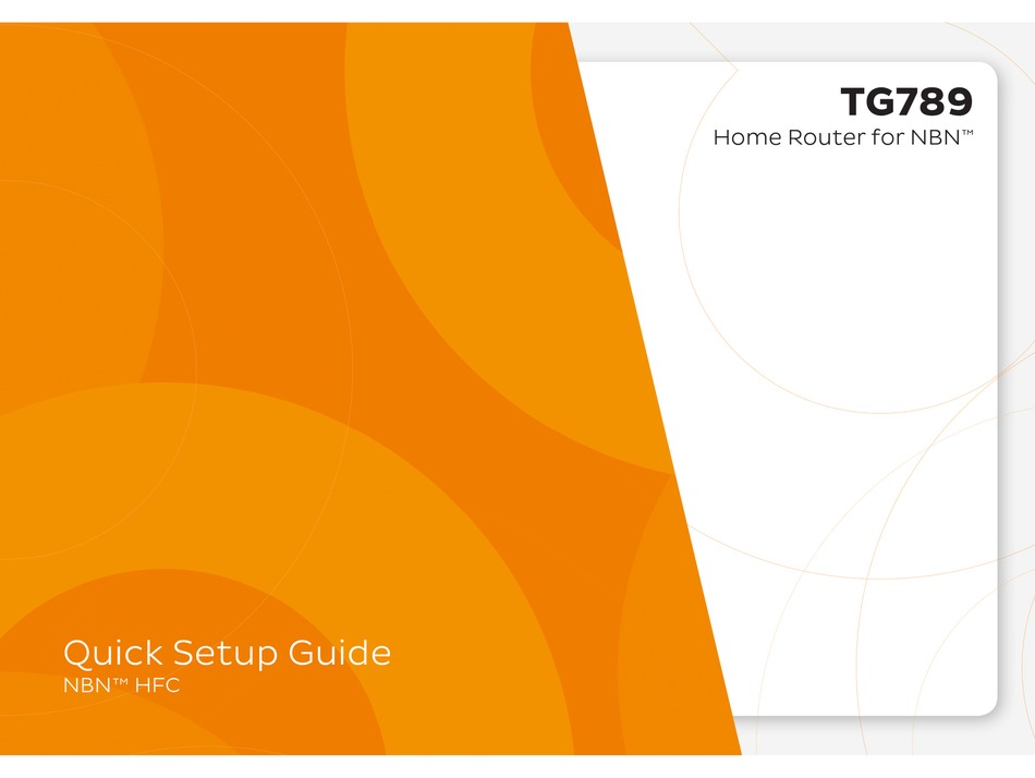 TG789 QUICK SETUP MANUAL Pdf Download ManualsLib