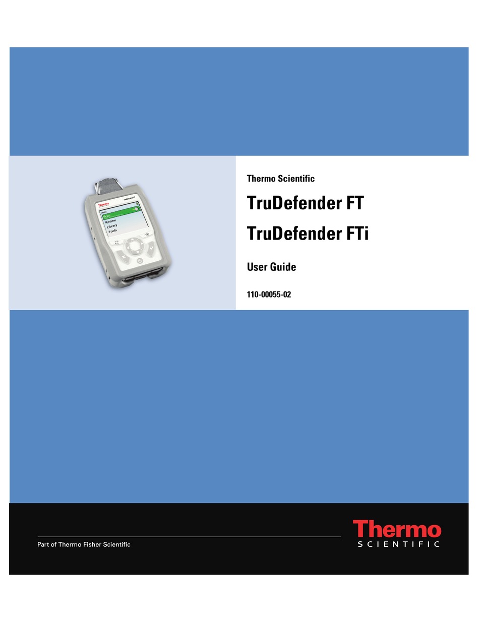 Thermo Scientific Trudefender Ft User Manual Pdf Download Manualslib