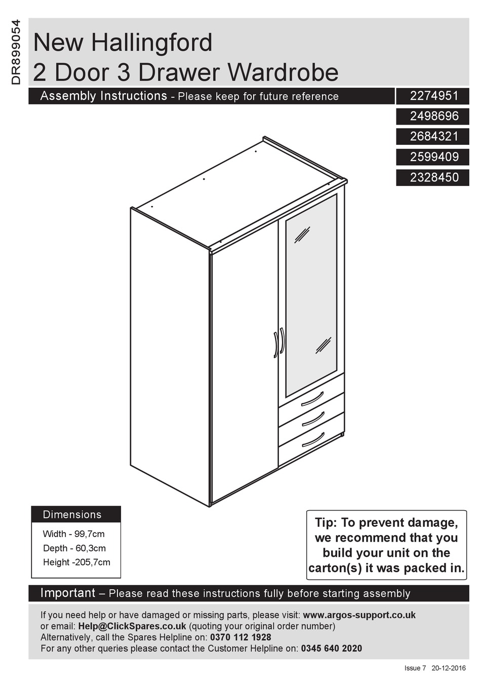 ARGOS 2274951 ASSEMBLY INSTRUCTIONS MANUAL Pdf Download ManualsLib