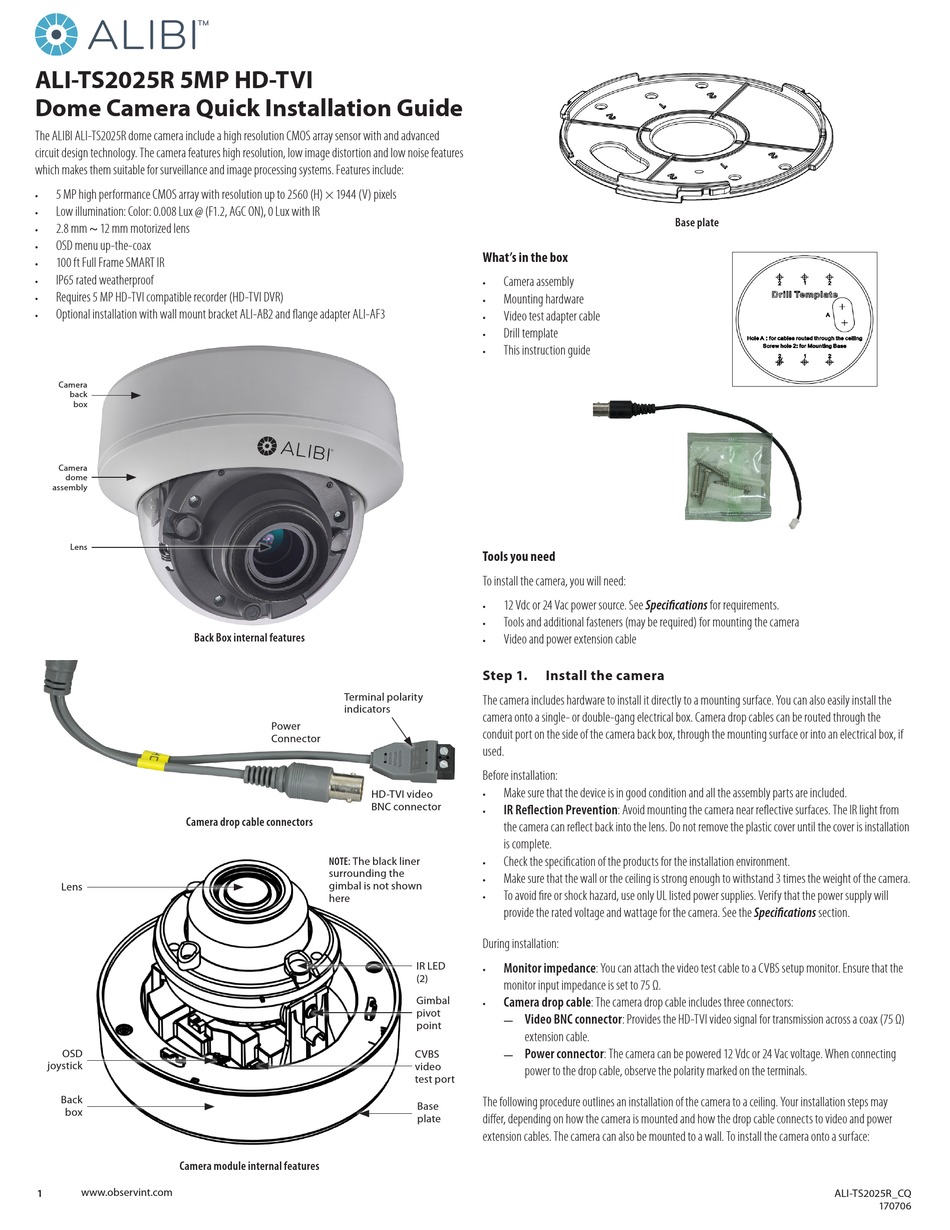 ALIBI ALITS2025R QUICK INSTALLATION MANUAL Pdf Download ManualsLib