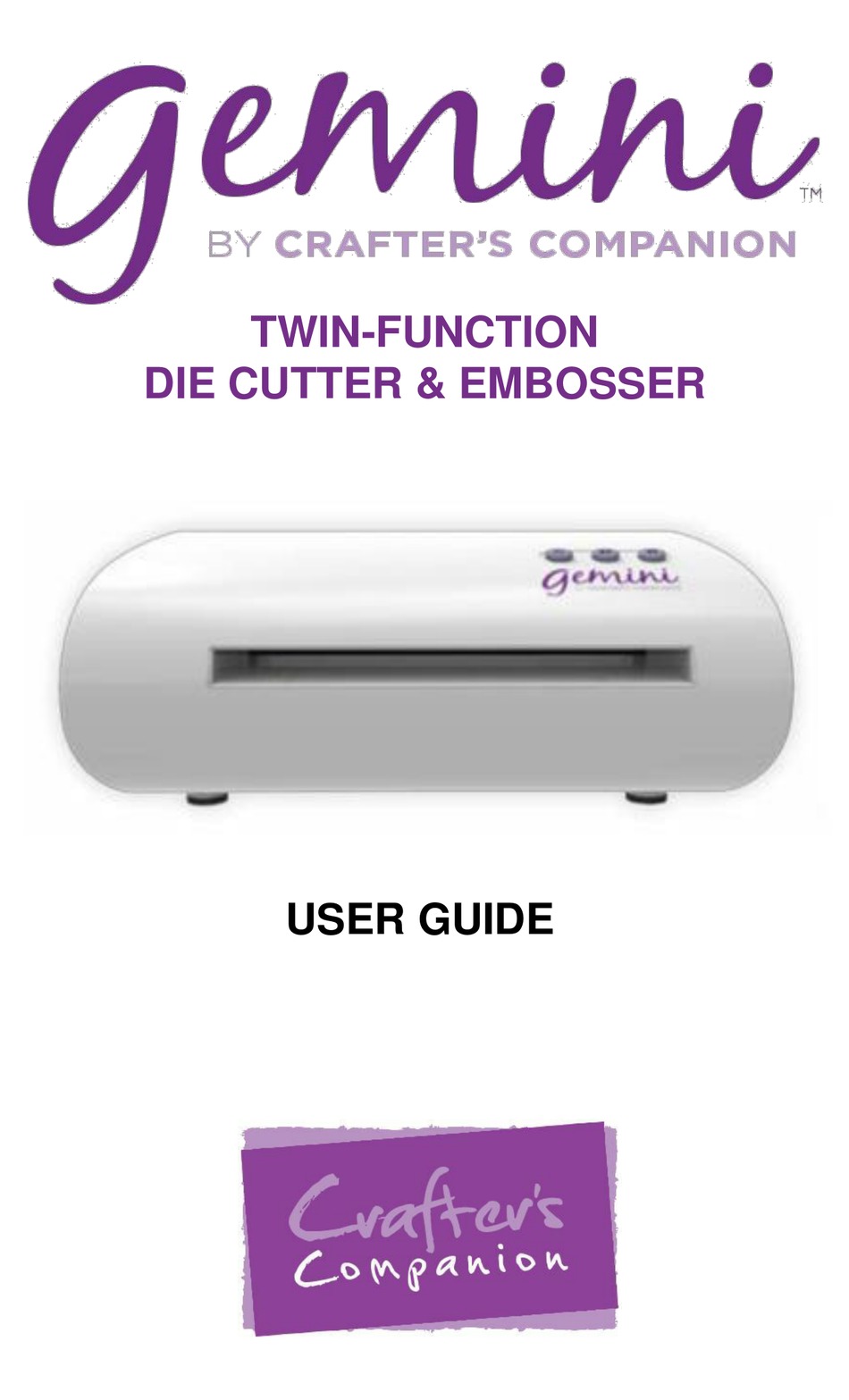 CRAFTERS COMPANION GEMINI USER MANUAL Pdf Download ManualsLib