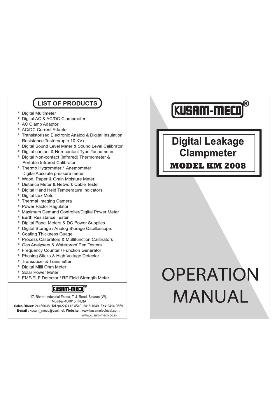 KUSAMMECO KM 2008 OPERATION MANUAL Pdf Download ManualsLib