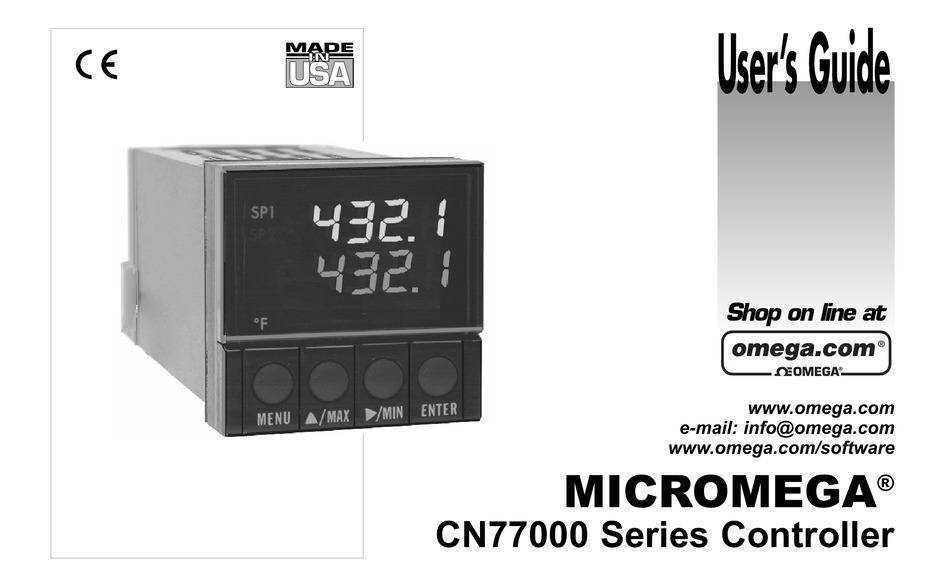 OMEGA MICROMEGA CN77000 SERIES USER MANUAL Pdf Download ManualsLib