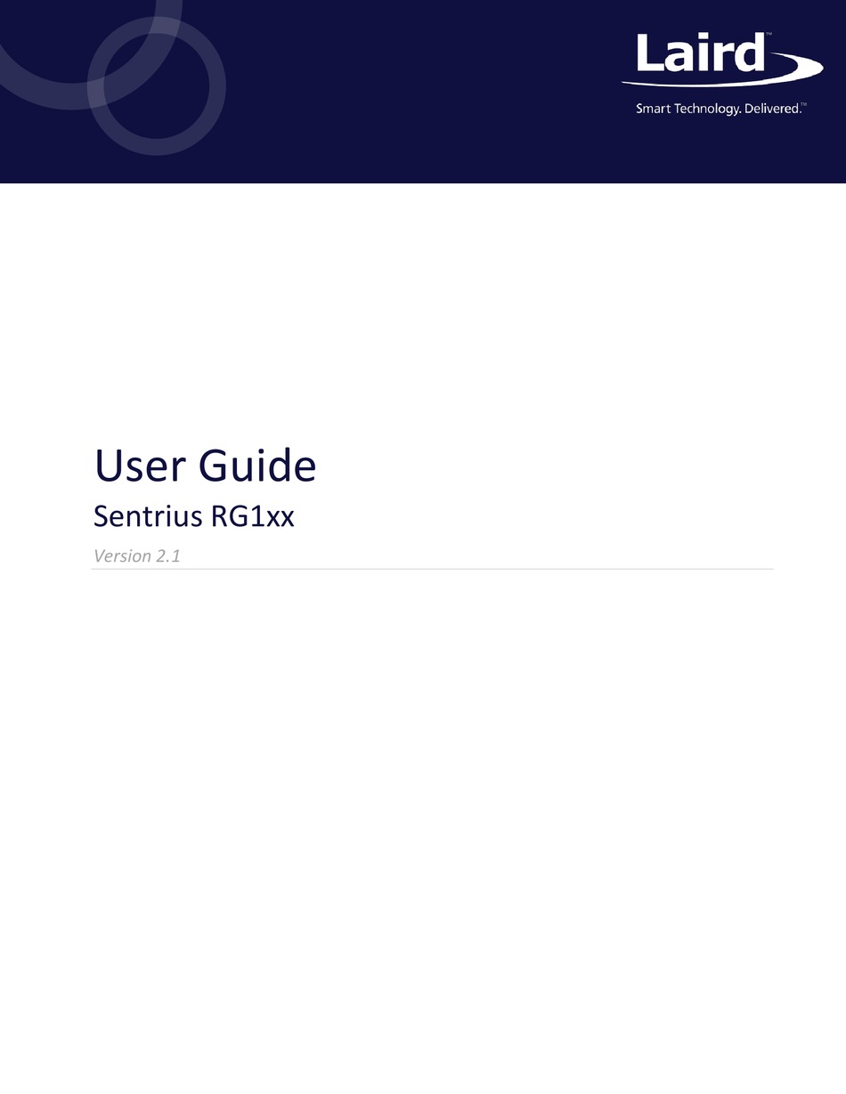 LAIRD SENTRIUS RG1XX USER MANUAL Pdf Download ManualsLib