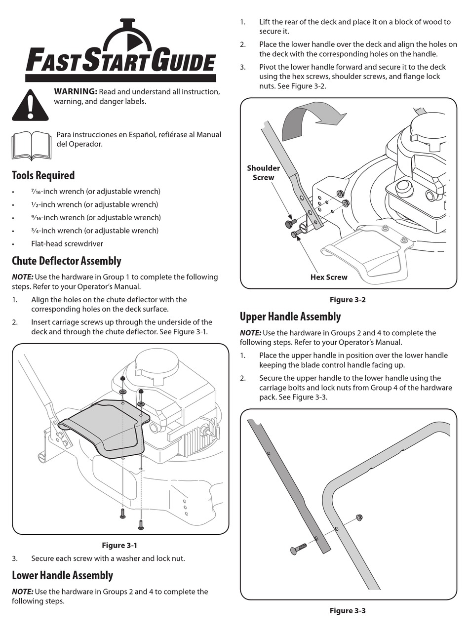 BOLENS 11A-020W765 FAST START MANUAL Pdf Download | ManualsLib