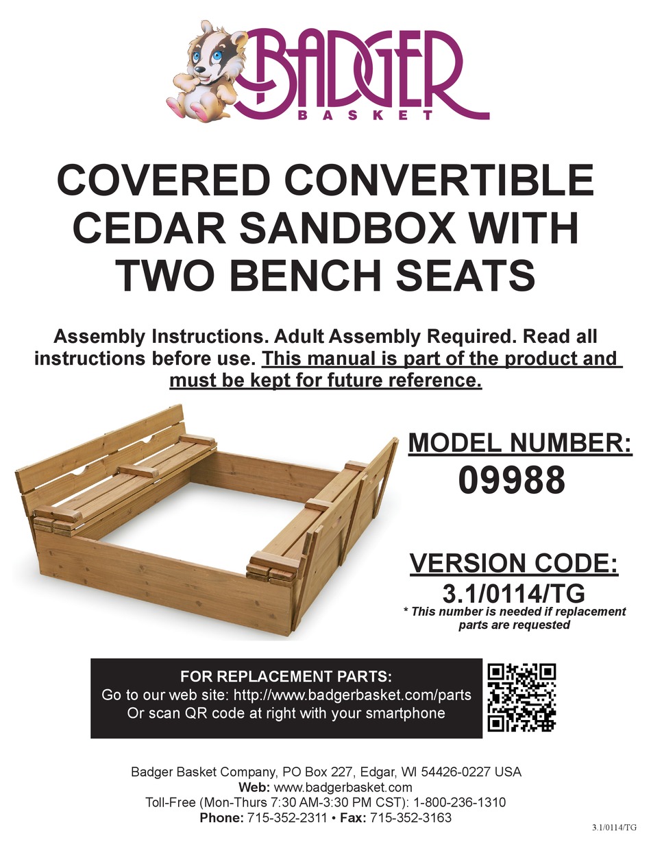 BADGER BASKET 09988 ASSEMBLY INSTRUCTIONS MANUAL Pdf Download ManualsLib
