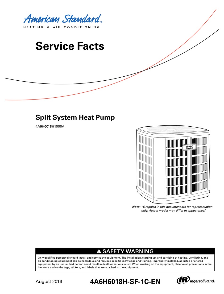 American Standard 4a6h6018h1000a Service Facts Pdf Download Manualslib