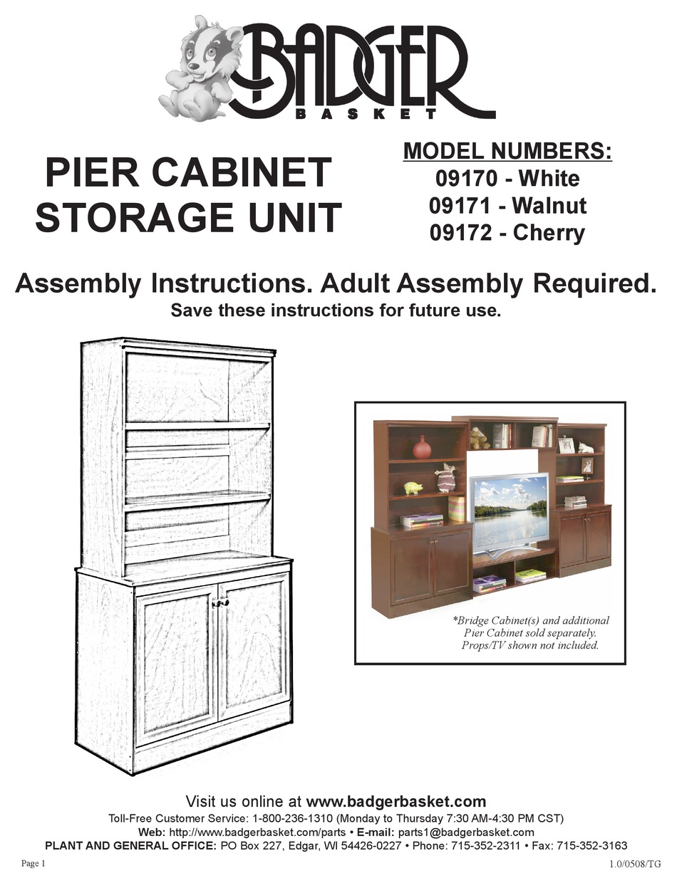 BADGER BASKET 09170 ASSEMBLY INSTRUCTIONS MANUAL Pdf Download ManualsLib