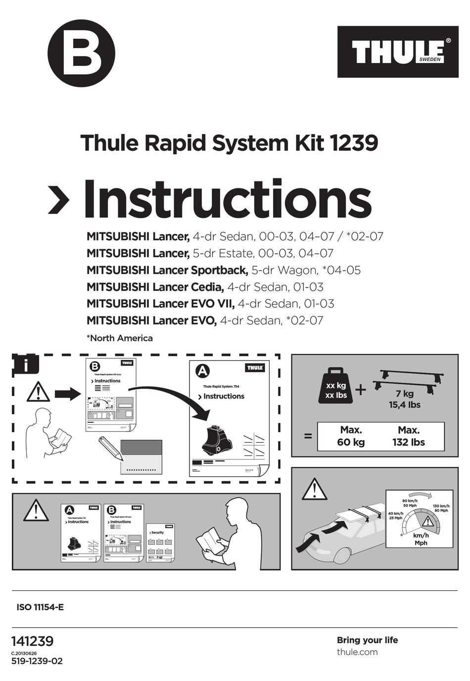 THULE 141239 INSTRUCTIONS Pdf Download | ManualsLib