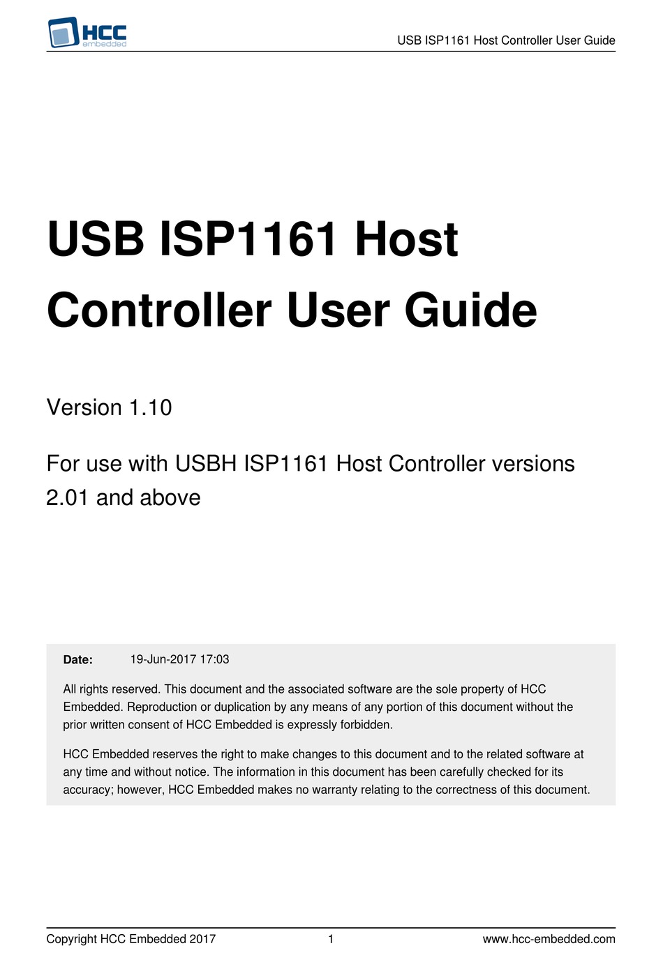 HCC USB ISP1161 USER MANUAL Pdf Download ManualsLib
