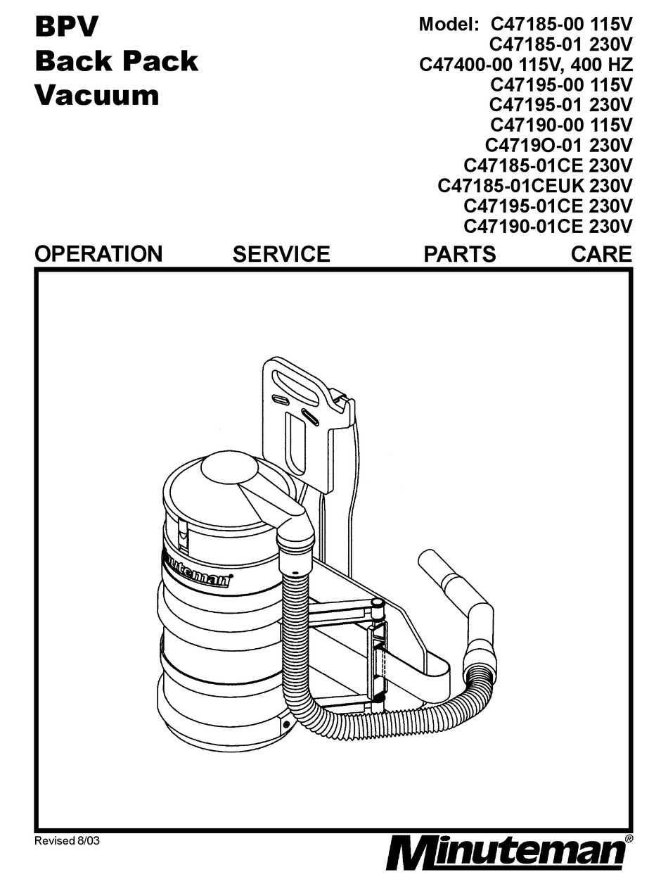 MINUTEMAN C4718500 MANUAL Pdf Download ManualsLib