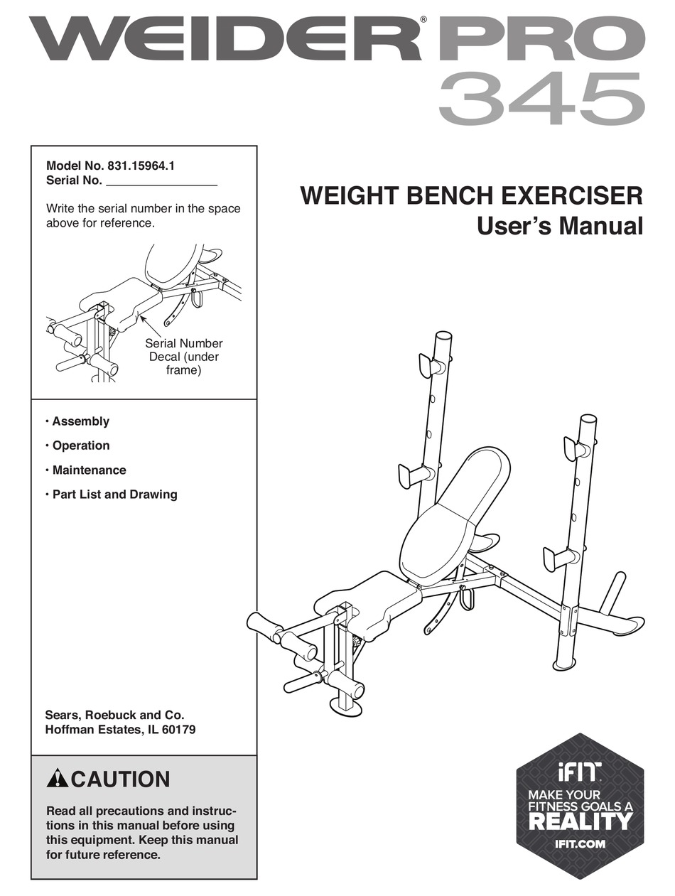 Weider pro weight online bench sears