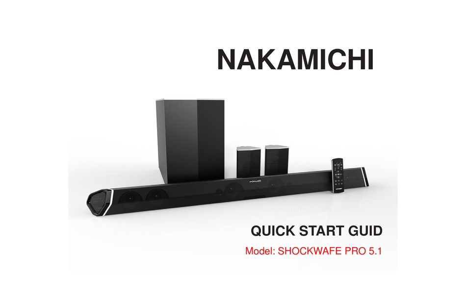 Nakamichi Shockwafe Ultra 9.2 User Manual