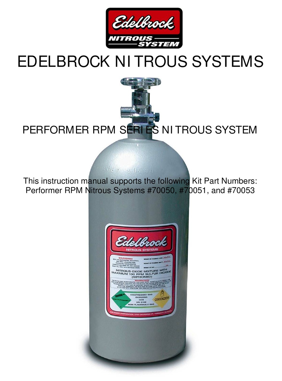 EDELBROCK 70050 INSTRUCTION Pdf Download ManualsLib