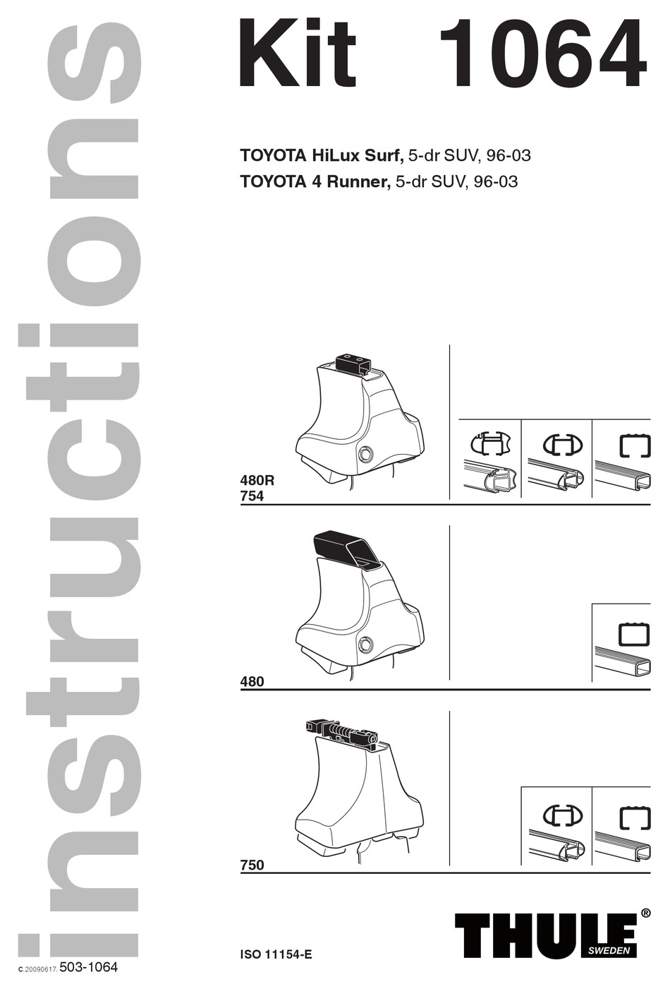 THULE 1064 INSTRUCTIONS MANUAL Pdf Download ManualsLib