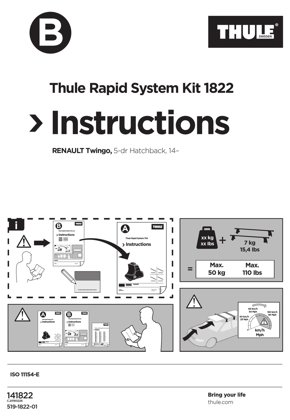 THULE 1822 INSTRUCTIONS Pdf Download ManualsLib