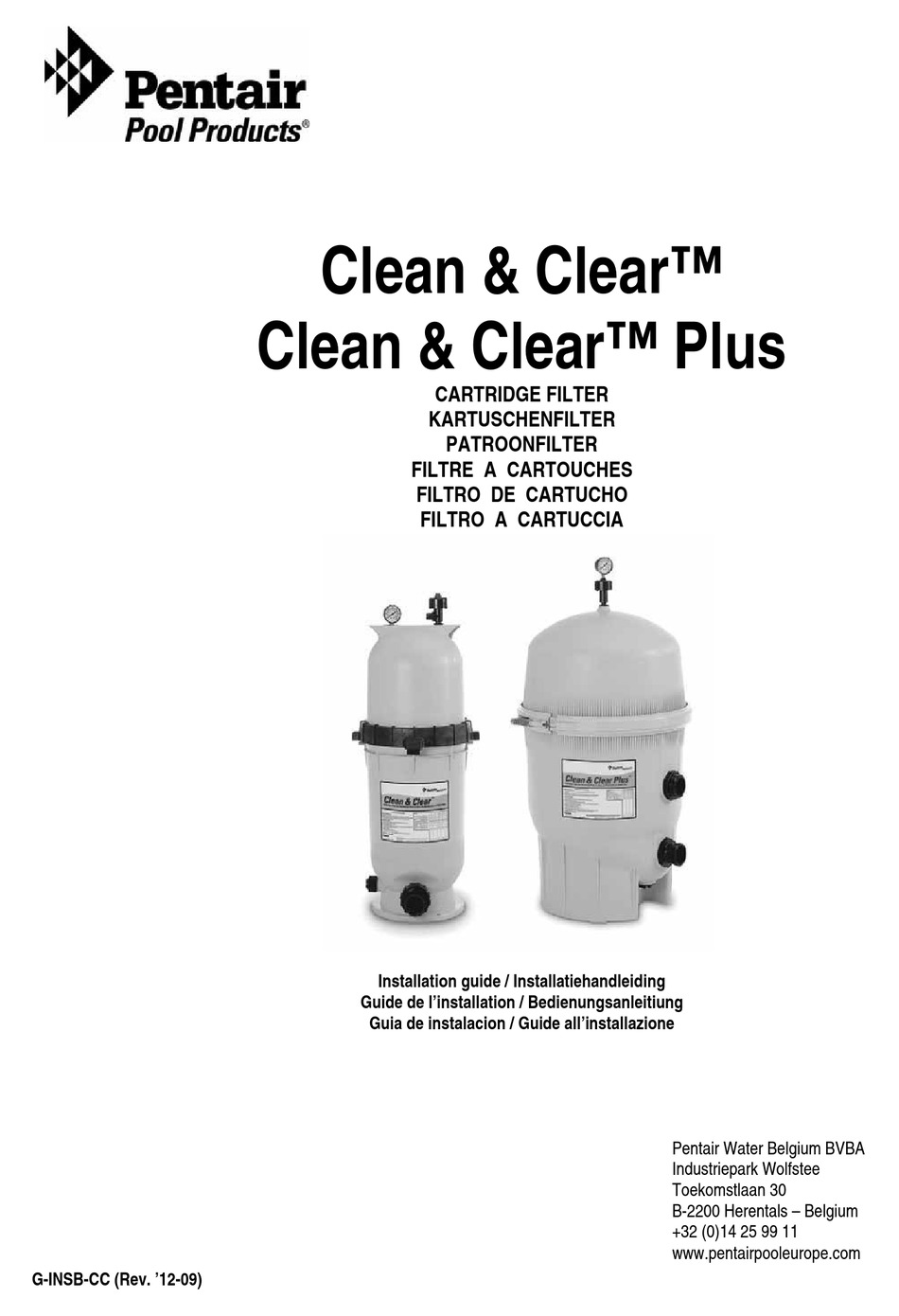 PENTAIR CLEAN & CLEAR PLUS INSTALLATION MANUAL Pdf Download ManualsLib
