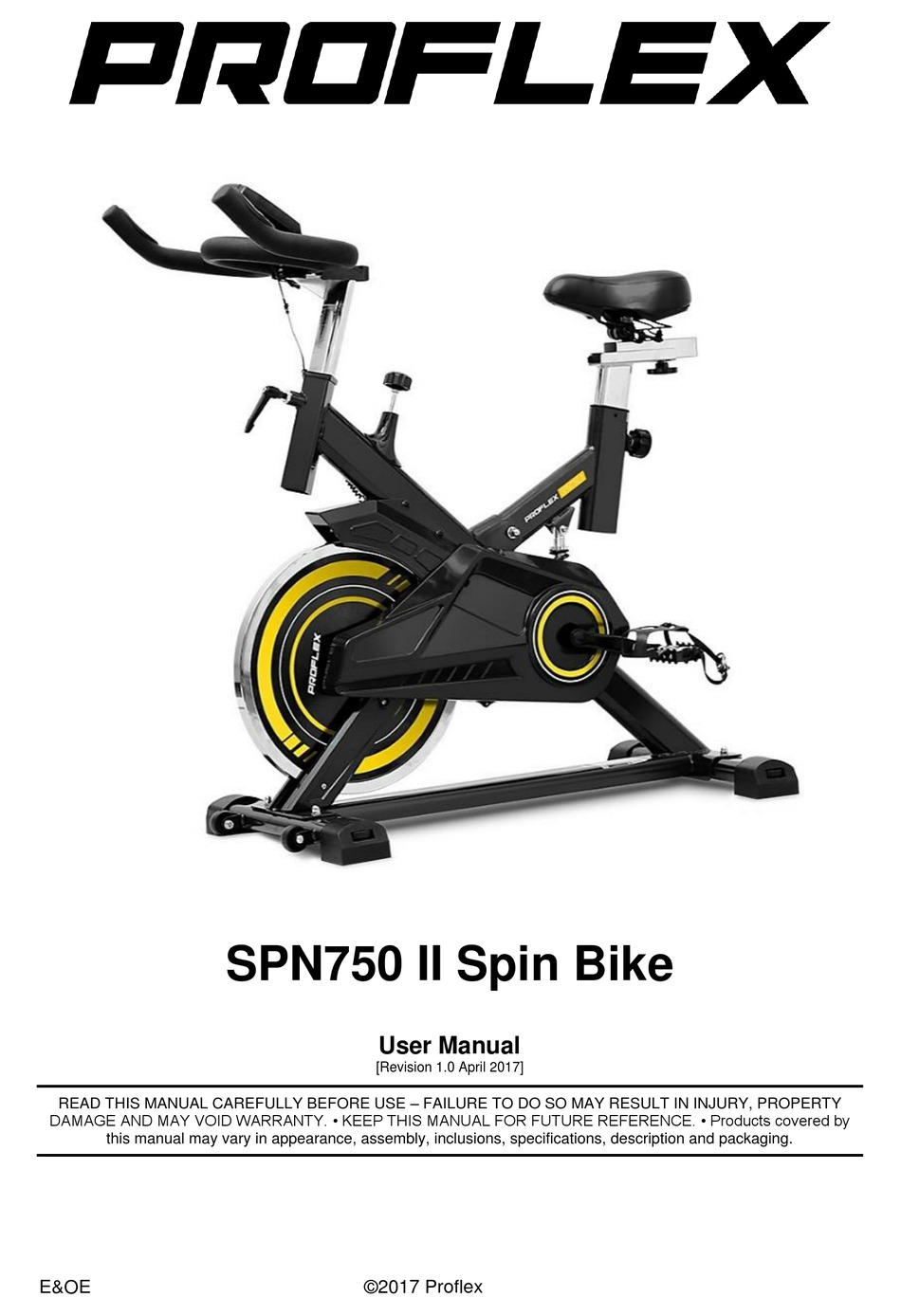 proflex spin bike