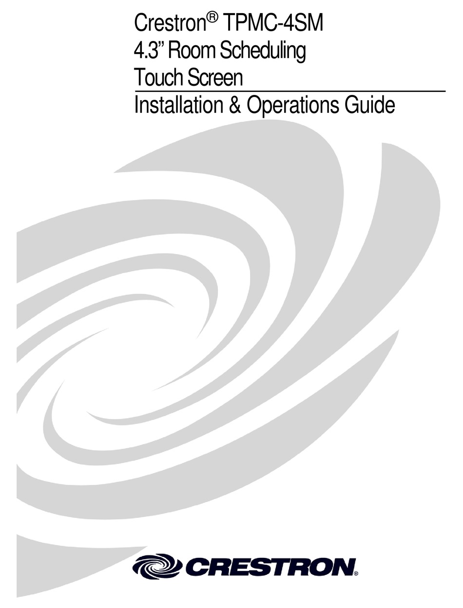 CRESTRON TPMC4SM INSTALLATION & OPERATION MANUAL Pdf Download ManualsLib
