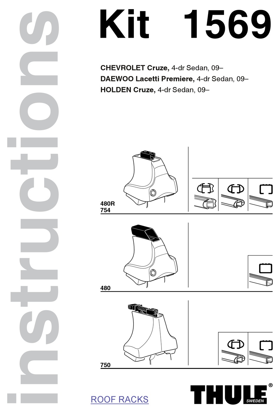 THULE KIT 1569 INSTRUCTIONS MANUAL Pdf Download ManualsLib