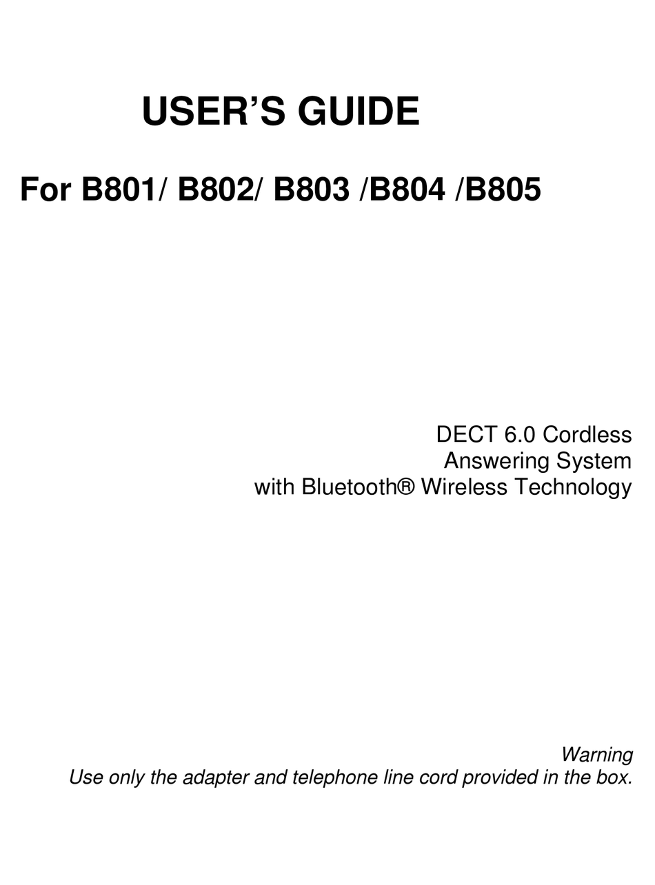 MOTOROLA B801 USER MANUAL Pdf Download | ManualsLib