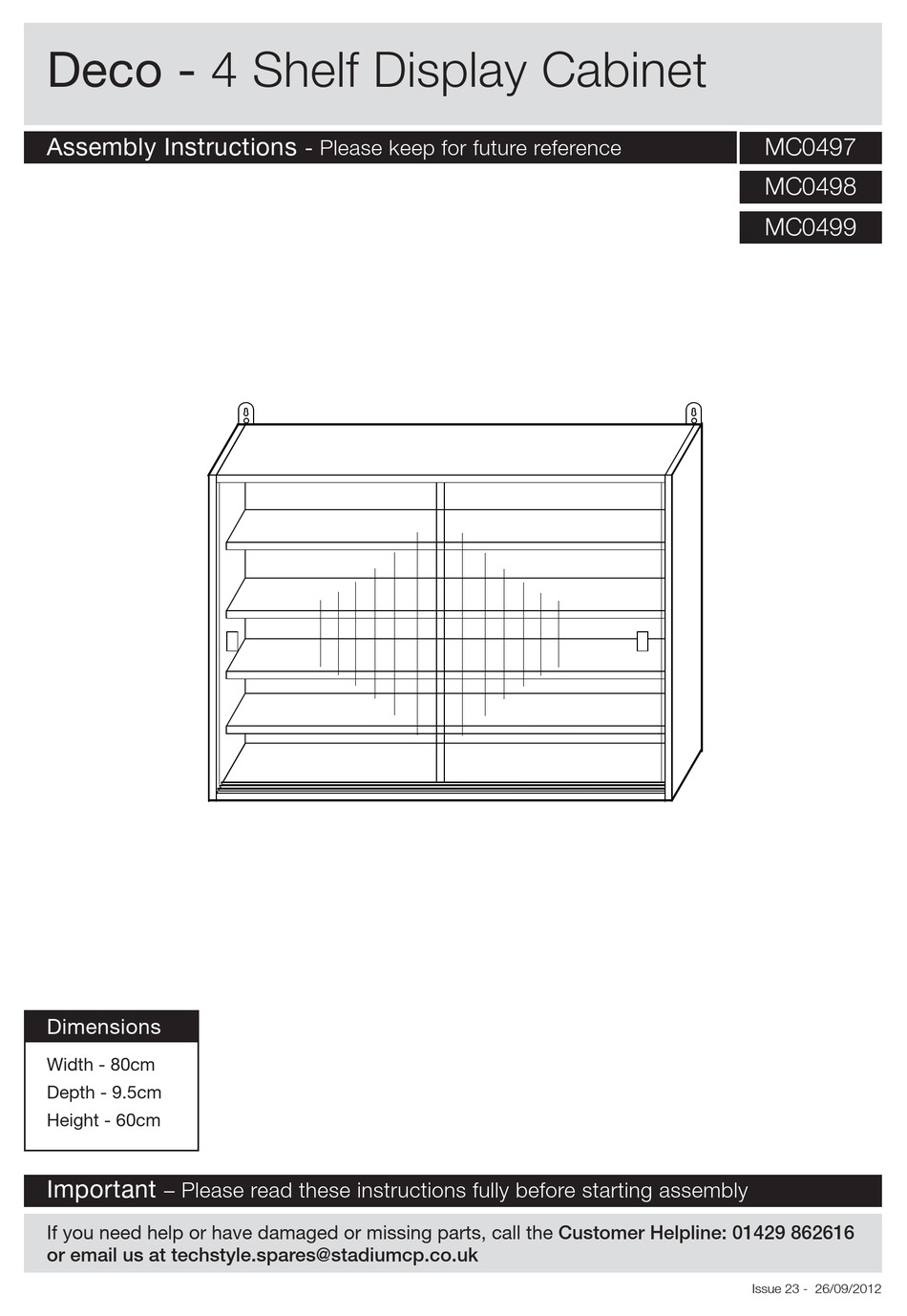 ARGOS MC0497 ASSEMBLY INSTRUCTIONS MANUAL Pdf Download ManualsLib