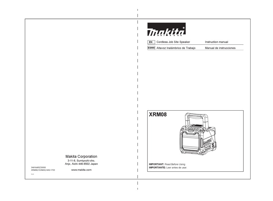 MAKITA XRM08 INSTRUCTION MANUAL Pdf Download ManualsLib