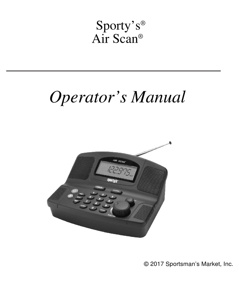 SPORTY'S AIR SCAN OPERATOR'S MANUAL Pdf Download ManualsLib
