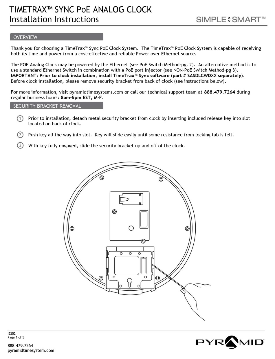 PYRAMID TIMETRA SYNC POE INSTALLATION INSTRUCTIONS Pdf Download