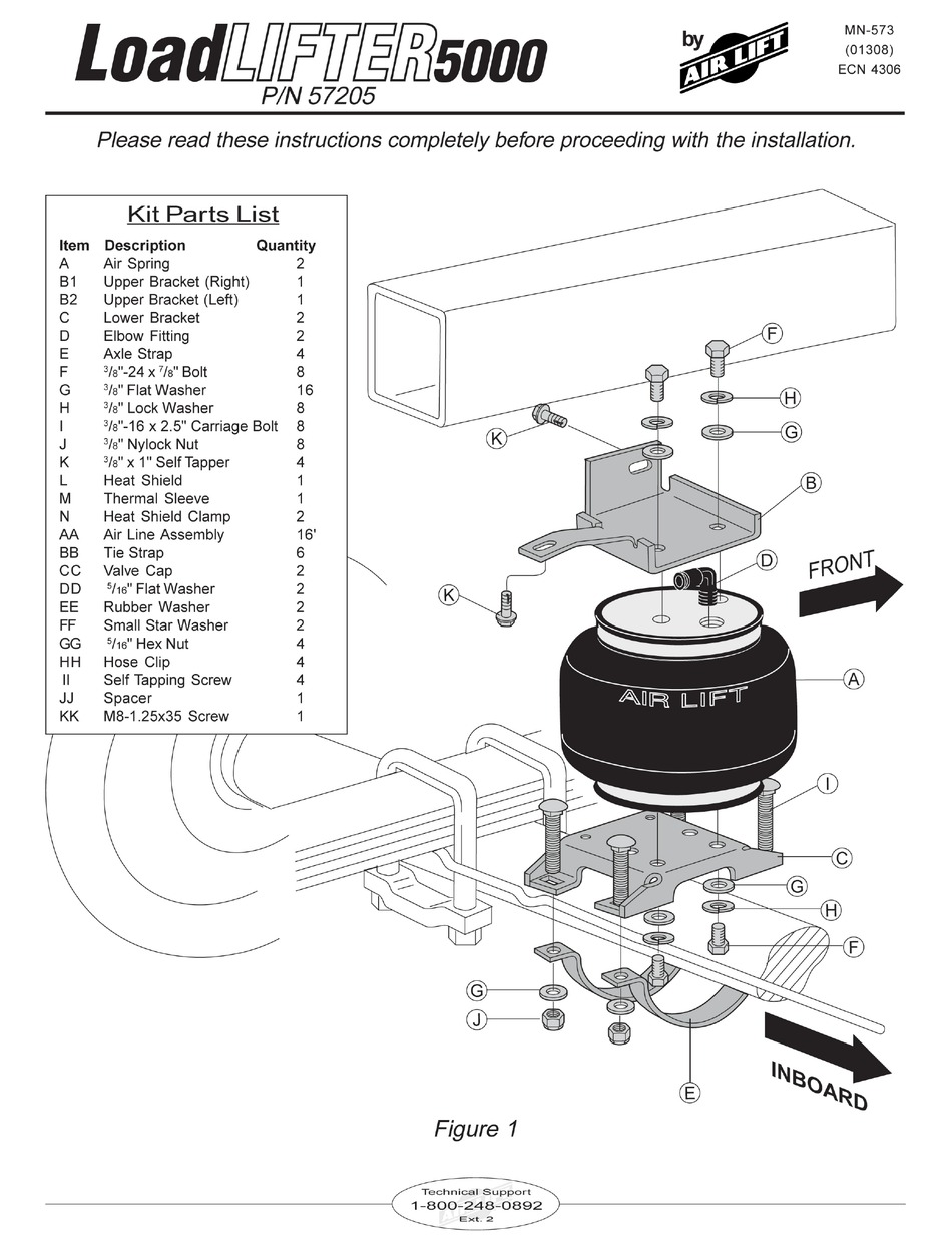 AIR LIFT LOADLIFTER 5000 INSTRUCTION Pdf Download ManualsLib