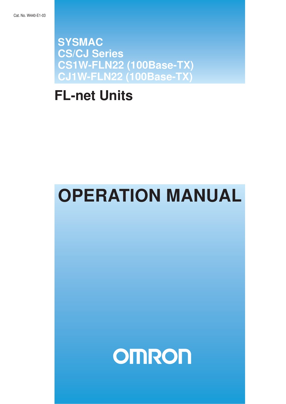 OMRON CS1W-FLN22 OPERATION MANUAL Pdf Download | ManualsLib