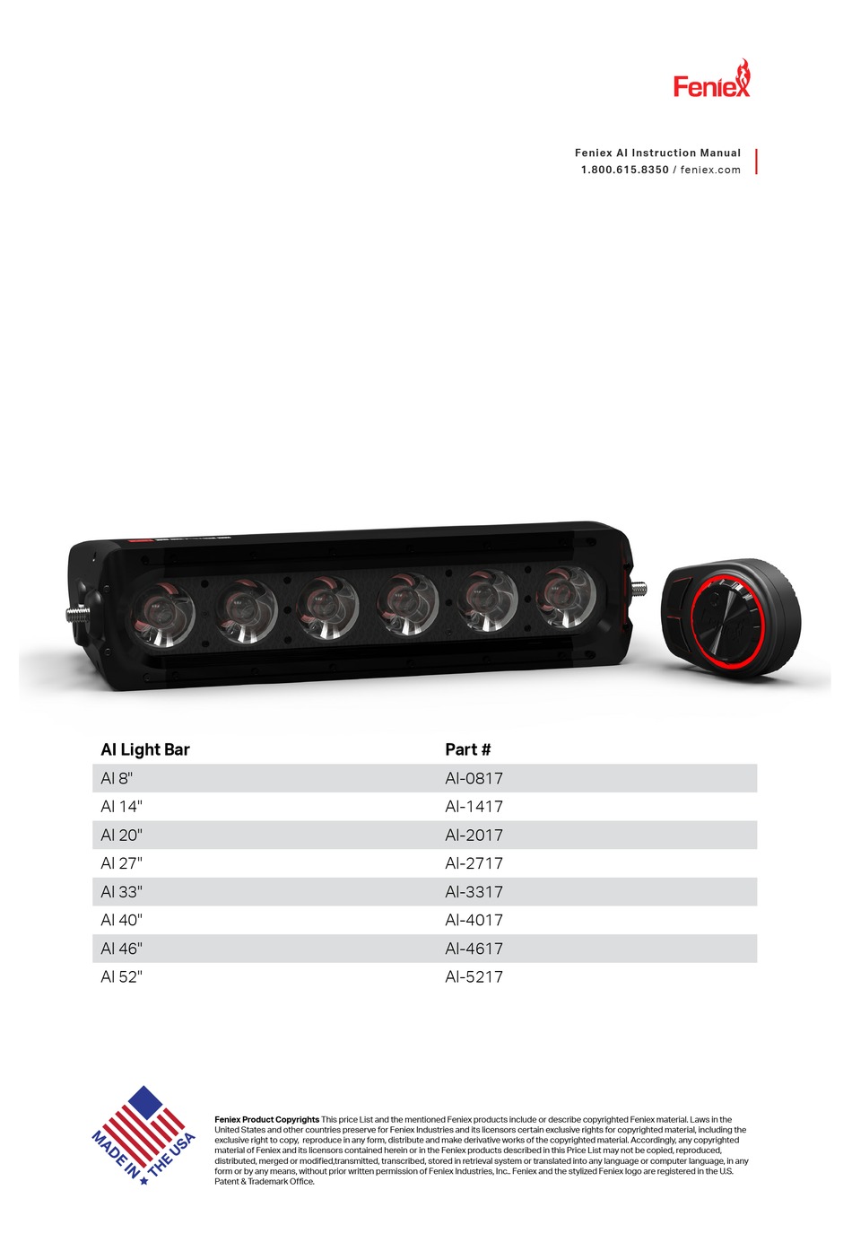 FENIEX AI0817 INSTRUCTION MANUAL Pdf Download ManualsLib